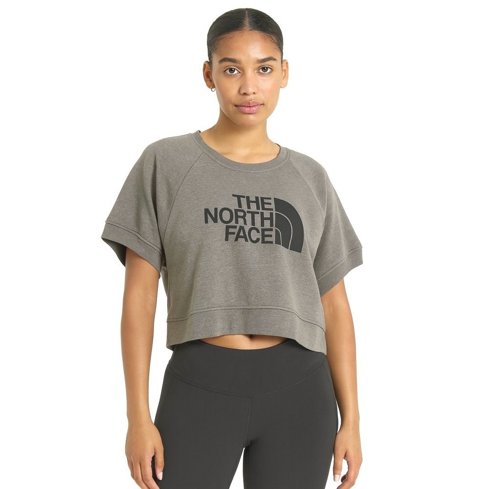 The North Face Gray Short Sleeve Sweatshirt L Athleisure Streetwear 93-06